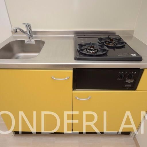 ナンバプレミアムグレースのキッチン 2口のガスコンロ